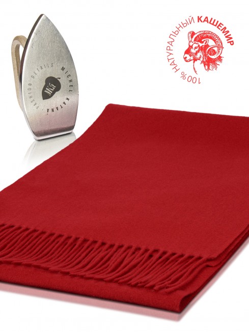 Длиный Шарф из мягчайшего 100% КАШЕМИРА (Twill) из пряжи средней тяжести ТОТ САМЫЙ ПАРУС FTW.C120_CASH-21R/FLAME
